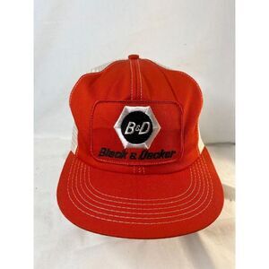 Vintage Black & Decker Patch Foam Mesh Trucker Snapback Hat K Products USA Made
